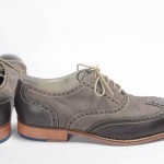 COLE HAAN 11.5 gray leather AIR COLTON WINGTIP perforated oxford dress shoe $198