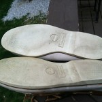Timberland White Leather men’s boat shoes size 10M clean!