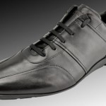 $595 HUGO BOSS Black Leather Shoes Designer Sneakers Chaussures 12 45 AUTHENTIC