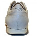 $330 Hugo Boss Black Label Leather Sneakers White Mens Shoes 11.5 44.5 Walking