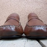 MENS COLE HAAN DRESS SHOES SIZE 11M BROWN LEATHER CASUAL SLIP ON DRIVER LOAFERS