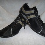 Boss Hugo Boss Black Mesh Striped Sneaker Size 10 US Size 43 EU