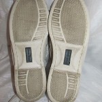 COLE HAAN Mens Off White Boat Deck Shoes Pebbled Buckskin Leather Sz 12 M EPOC
