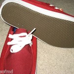 VANS SKATEBOARDING MENS RATA VULC TRI-TONE RED & BLUE SHOES SIZE 9 FREE SHIP NR