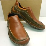 NEW COLE HAAN AIR INFINITY BOURBON WITH BROWN LEATHER CASUAL SLIP ON W/ NIKE AIR
