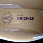 mens clarks originals desert boot white leather vinyl record print size 9m