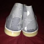 mens clarks originals desert boot white leather vinyl record print size 9m