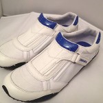 Diesel Keep White/Dazzling Blue Leather Sneakers Mens US Size 9.5 New with Box