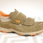 DIESEL Green Orange Suede Velcro Sneakers – Men’s US 10 EUR 43 Shoes