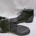 New DIESEL Mens Leather Chrom Hi Gray Double Waxed Lace Ankle Boots Size 10