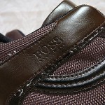 HUGO BOSS MEN’S BROWN LEATHER/SUEDE/CANVAS SNEAKERS SHOES SIZE EUR 43 ~ US 10