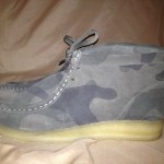 Clarks wallabee green camoflage suede size 9m MENS