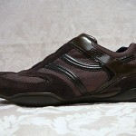 HUGO BOSS MEN’S BROWN LEATHER/SUEDE/CANVAS SNEAKERS SHOES SIZE EUR 43 ~ US 10