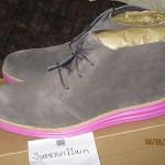 Brand New Cole Haan Lunargrand Chukka Grey Suede/Pink Size 10.5