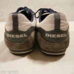 DIESEL MEN’S GUNNER LACE-UP SNEAKERS GREY BLUE LEATHER 13 MEDIUM $100  HNP
