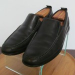 Mens sz 9.5 M black leather Cole Haan slip on loafers driving moccasins shoes