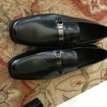 Hugo Boss Authentic Italian Leather Dikko Black Dress Shoes 12 Vero Cucio