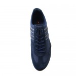 Hugo Boss Blue Suede Lace Up Sneakers Shoes US 12 EU 45
