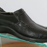Mens sz 10.5 M black leather Clarks Privo lightweight loafers casual shoes
