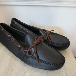 COLE HAAN 10 D Black Leather Driving Shoe Slip-on Moccasin Loafer Size 10D