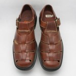 shoes COLE HAAN Nike AIR brown woven leather Fisherman buckle sandals sz 9 M