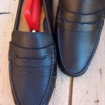Cole Haan Mens Casual Dress Shoes Size 8.5M Black Leather Slip On Driver Loafers