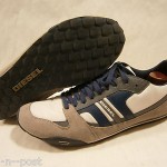 DIESEL MEN’S GUNNER LACE-UP SNEAKERS GREY BLUE LEATHER 13 MEDIUM $100  HNP