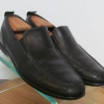 Mens sz 9.5 M black leather Cole Haan slip on loafers driving moccasins shoes