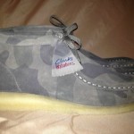 Clarks wallabee green camoflage suede size 9m MENS