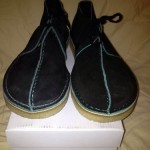 clarks originals desert trek black seude size 9m style 62144