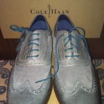 Mens Cole Haan Air Colton Wingtip sz 10.5 Charcoal/Charcoal suede