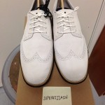 Brand New Cole Haan Lunargrand Wing Tip Ivory Suede/Black Size 9.5 nike