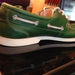 COLE HAAN HAYDEN BOAT SHOES-LEATHER- MENS SIZE 10.5 GREEN LACE C10255-$148