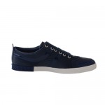 Hugo Boss Orange “ORODOS V” Blue Leather Fashion Sneakers Shoes Sz 8 9 10