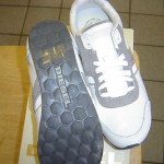 MENS DIESEL “LOOP” WHITE-GREY LEATHER LACE SNEAKERS SIZE 8.5 M  $95
