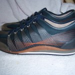 COLE HAAN MENS 8 SHOES NAVY BLUE LEATHER FABRIC SNEAKERS NIKE AIR