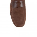 Hugo Boss Brown Leather Loafers Shoes US 12 EU 45