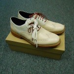 New Cole Haan Great Jones WingTip Ivory/Brick Size 12M
