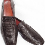 Cole Haan Mens Crocodile Print Brown Leather Casual Driving Shoes Sz. 11.5 M