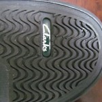 Mens size 10 M black leather Clarks slip on loafers casual or dress shoes