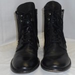 New Diesel Mens Miliboot Black Leather Ankle Side Zip Lace Up Boots Size US 10