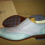Mens Cole Haan Air Colton Casual Wingtip sz 9 Blue/Nubuck Blue