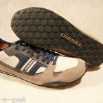 DIESEL MEN’S GUNNER LACE-UP SNEAKERS GREY BLUE LEATHER 13 MEDIUM $100  HNP