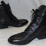 New Diesel Mens Miliboot Black Leather Ankle Side Zip Lace Up Boots Size US 10
