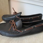 COLE HAAN 10 D Black Leather Driving Shoe Slip-on Moccasin Loafer Size 10D
