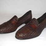 BRAGANO Cole Haan Men’s Size 14 M Brown Woven Leather Loafers Shoes EXCELLENT