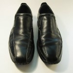 COLE HAAN  Mens 8   BLACK Leather Slip On LOAFER Shoes