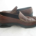 COLE HAAN NIKE AIR BROWN LEATHER SLIP ON LOAFER SHOE MENS SIZE 12 M