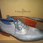 Mens Cole Haan Air Colton Wingtip sz 10.5 Charcoal/Charcoal suede