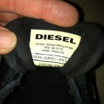 EUC authentic Diesel mens shoes black Leather size 9.5